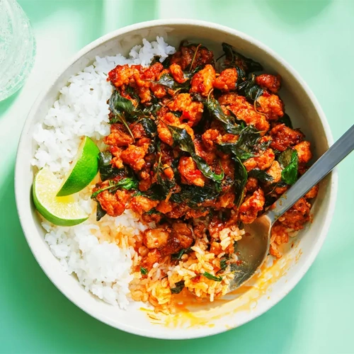 Stir-Fried with Basil Sauce